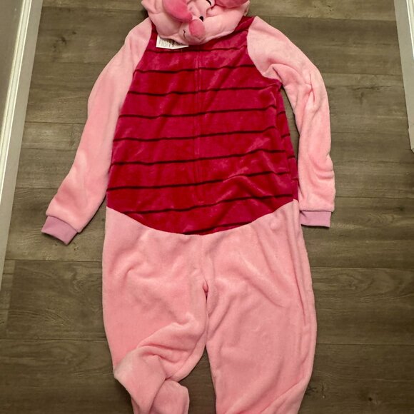 💗 Disney Piglet Plush Fleece Hooded Onesie Pajama Costume | Large | Excellent C - Picture 2 of 3
